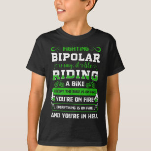 Bipolaire strijder manie psychische stoornis angst t-shirt