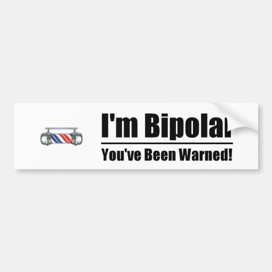 BiPolar Bumber Stilcker Bumpersticker (Voorkant)