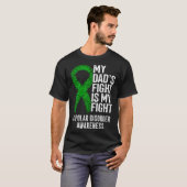 Bipolar Illness My Dad's Fight Is My Fight Bipolar T-shirt (Voorkant volledig)