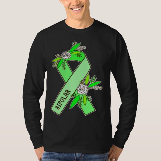 Bipolar Ribbon Pocket  Bipolar Disorder Awareness T-shirt (Voorkant)