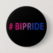 #Bipride Bisexual Pride Ronde Button 7,6 Cm (Voorkant)