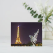 Bir-Hakeim bij de nachtbrug - Parijs, Frankrijk Briefkaart (Staand voorkant)