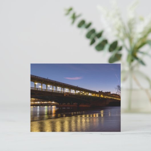 Bir-Hakeim-brug bij het aanbreken van de dag in de Briefkaart (Staand voorkant)