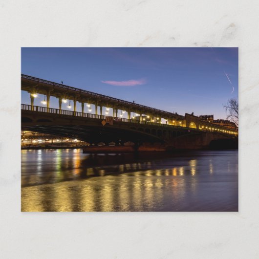 Bir-Hakeim-brug bij het aanbreken van de dag in de Briefkaart (Voorkant)