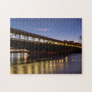 Bir-Hakeim brug bij zonsopgang in de winter - Pari Legpuzzel