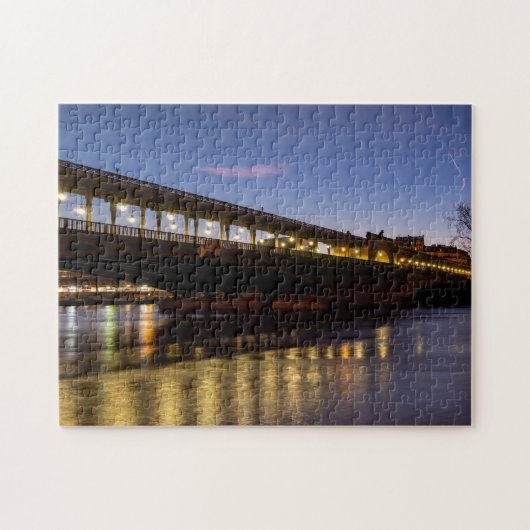Bir-Hakeim brug bij zonsopgang in de winter - Pari Legpuzzel (Horizontaal)