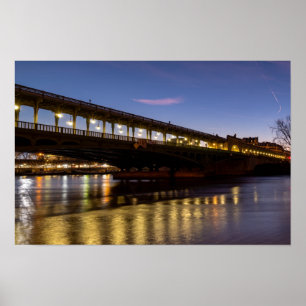 Bir-Hakeim brug bij zonsopgang in de winter - Pari Poster