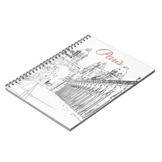 Bir-Hakeimbrug over de Seine - Parijs, Frankrijk Notitieboek (Linkerzijde)