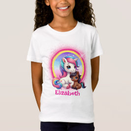 Biracial Mixed Race Magical Unicorn Kinderen T-shi T-shirt