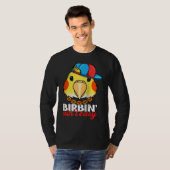 Birbing Ain't Easy Parrot I Lutino Cockatiel Ragla T-shirt (Voorkant volledig)