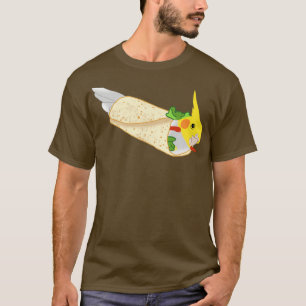 birbito burrito cockatiel doodle t-shirt