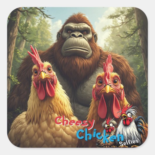 “Birbs Meet Bigfoot” Sticker Sheet (Voorkant)