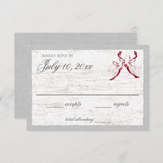 Birch Bark and Deer Response Kaart (Voorkant / Achterkant)