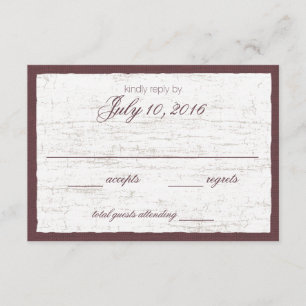 Birch Bark and Woodland Response Card RSVP Kaartje