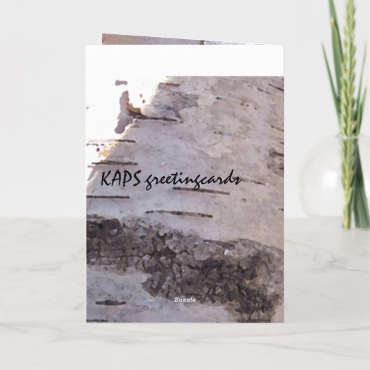 Birch Bark Birthday Humorous Kaart (Achterkant)