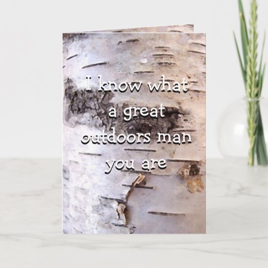 Birch Bark Birthday Humorous Kaart (Voorkant)