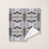 Birch Bark Black en White Bad Handdoek (Wasdoekje)