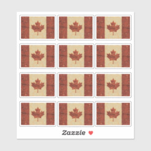 Birch Bark Canadian Flag Sticker