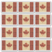 Birch Bark Canadian Flag Sticker (Voorkant)