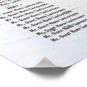 Birch Bark Heart Rustic Wedding Seating Chart Poster (Hoek)