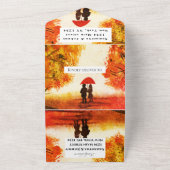 Birch Bark Herfst Country Robuust lekt overal in All In One Uitnodiging (Buitenkant)