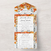 Birch Bark Herfst Country Robuust lekt overal in All In One Uitnodiging (Binnen)