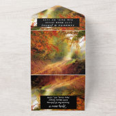 Birch Bark Herfst Country Rustige houtbladeren All In One Uitnodiging (Buitenkant)