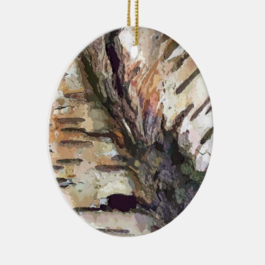 BIRCH BARK KERAMISCH ORNAMENT (Rechts)