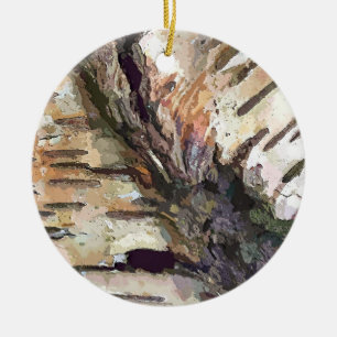 BIRCH BARK KERAMISCH ORNAMENT