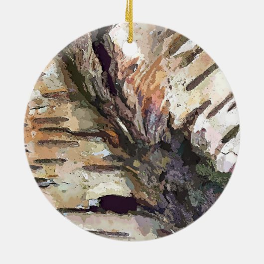 BIRCH BARK KERAMISCH ORNAMENT (Achterkant)