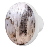 Birch Bark Keramische Knop (Rechts)