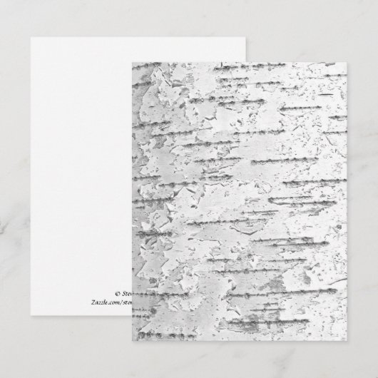 Birch Bark Note Kaart Notitiekaartje (Voorkant / Achterkant)