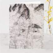 Birch bark pattern card kaart (Gele Bloem)
