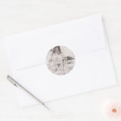 Birch bark pattern classic round sticker (Envelop)