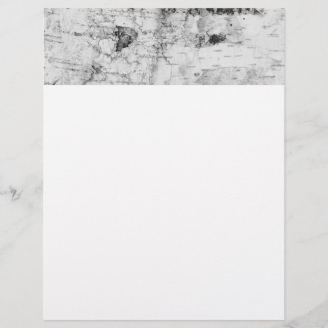 Birch bark pattern letterhead briefhoofd (Voorkant)