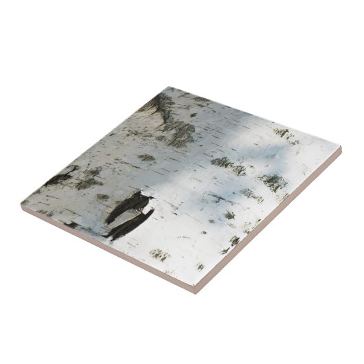 Birch bark pattern tegeltje (Zijkant)