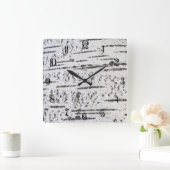 Birch bark pattern vierkante klok (Huis)