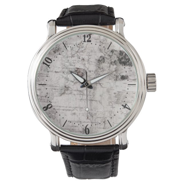 Birch bark pattern watch horloge (Voorkant)