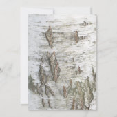 Birch Bark Rustic Country Bruids Douche Uitnodigin Kaart (Achterkant)