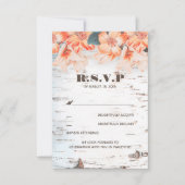 Birch Bark Rustic Country Wedding RSVP-kaarten RSVP Kaartje (Voorkant)