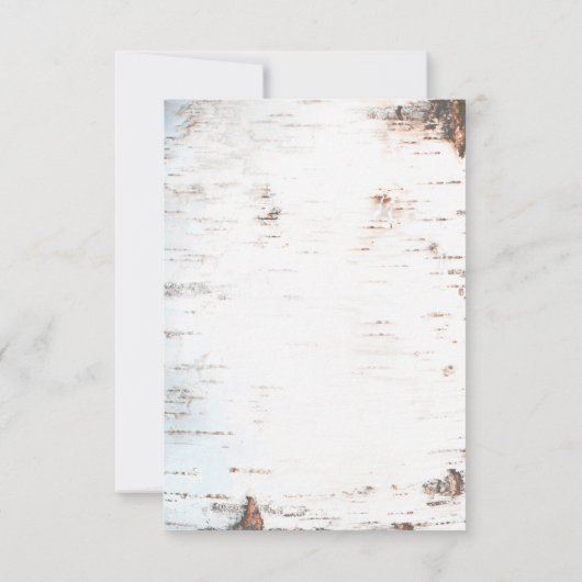 Birch Bark Rustic Country Wedding RSVP-kaarten RSVP Kaartje (Achterkant)