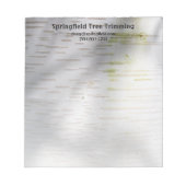 Birch Bark Rustic Natuur Custom Business Notitieblok (Voorkant)