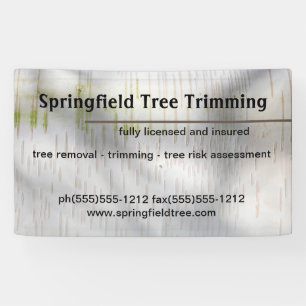 Birch Bark Rustic Natuur Custom Business Spandoek