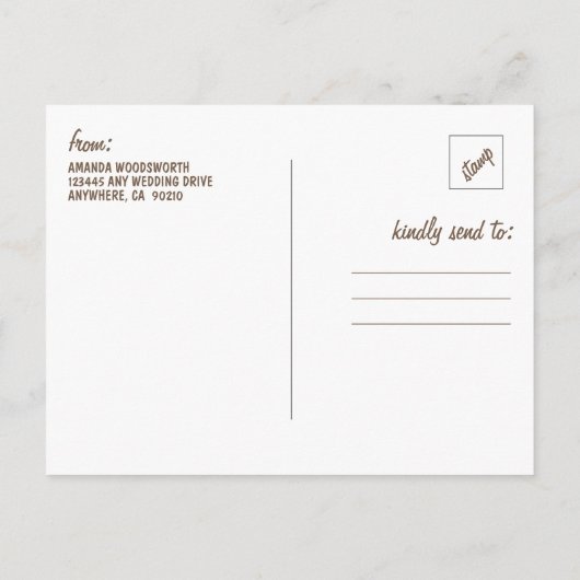 Birch Bark Rustieke Boom Bruiloft Save the Date Ka Aankondigingskaart (Achterkant)