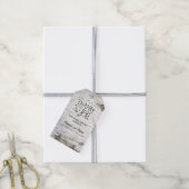 Birch Bark Rustieke bruiloft Cadeaulabel (Met Touw)