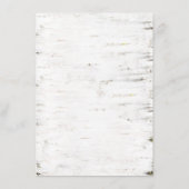 Birch Bark Rustieke bruiloft informatie gast Informatiekaartje (Achterkant)