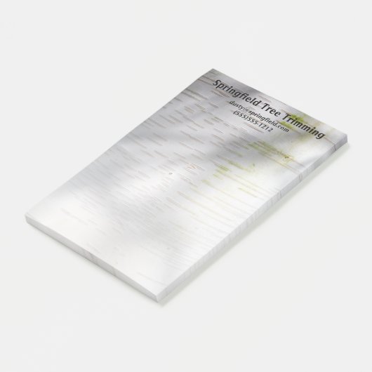 Birch Bark Rustige Natuur Aangepaste naam Post-it® Notes (Schuin)