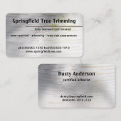 Birch Bark Rustige Natuur Aangepaste naam Visitekaartje (Voorkant / Achterkant)