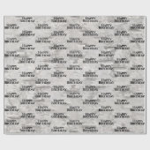 Birch Bark Texture Birthday Cadeaupapier (Vlak)