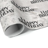 Birch Bark Texture Birthday Cadeaupapier (Rol Hoek)